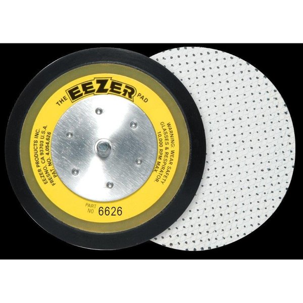 Eezer Products 6in PSA Backing Pad, Fully Molded, Aluminum Backing , Autobody & Fine Finishing, 10,000 RPM 6626